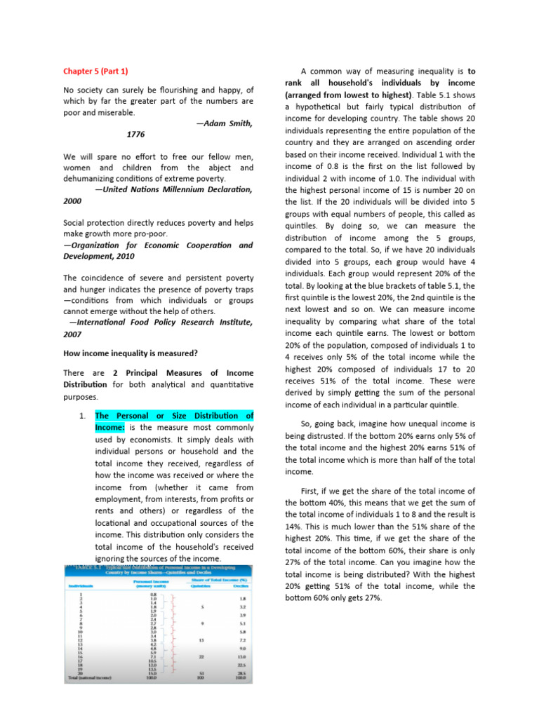 Income Inequality and Measurement Methods | PDF | Poverty | Poverty ...