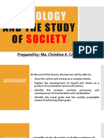 Sociology and The Study of Society