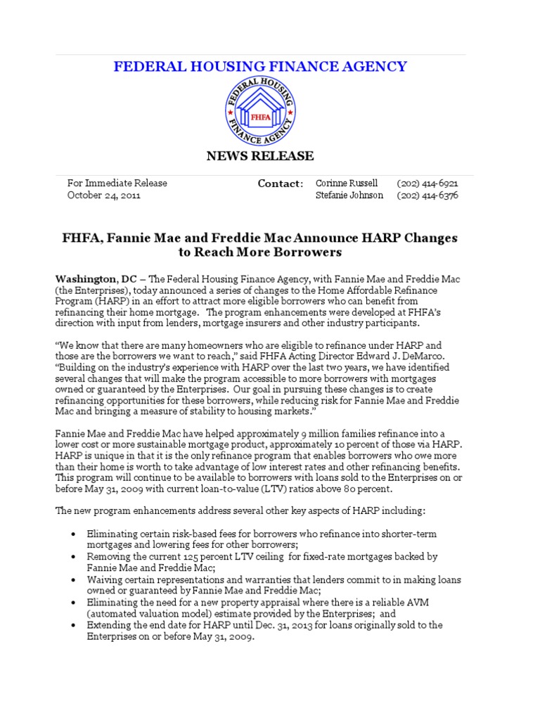 Enhanced HARP for Affordable Refinancing | PDF
