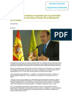 Resumen de Prensa. 100 Días de Gobierno. Diputación de Granada