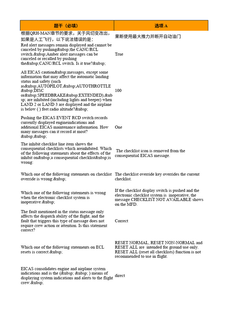 787综合理论题库| PDF | Flap (Aeronautics) | Takeoff