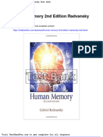 Dwnload Full Human Memory 2nd Edition Radvansky Test Bank PDF