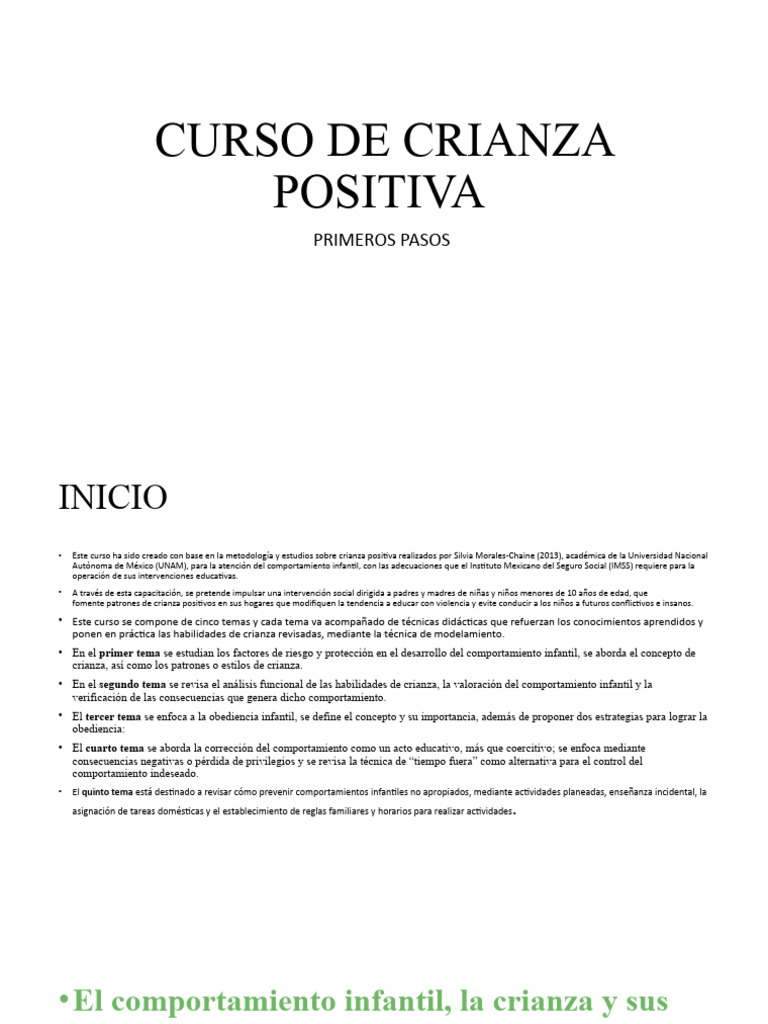 Curso de Crianza Positiva para Padres | PDF | Comportamiento | Familia