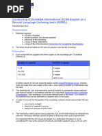 OxfordAQA GCSE English As A Second Language Conducting Listening Tests