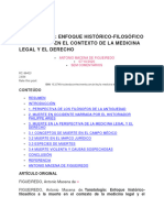 Tanatología: Enfoque Histórico-Filosófico A La Muerte en El Contexto de La Medicina Legal Y El Derecho