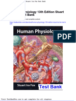 Dwnload Full Human Physiology 13th Edition Stuart Ira Fox Test Bank PDF