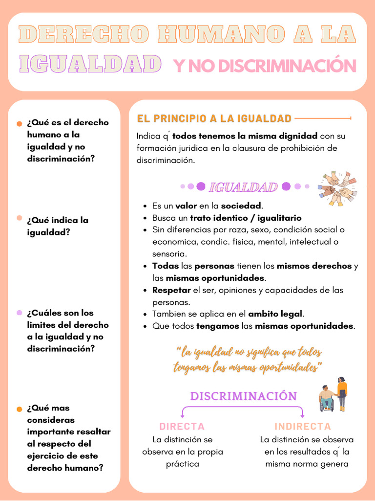 Derecho Humano A La Igualdad | PDF | Discriminación | Derechos humanos