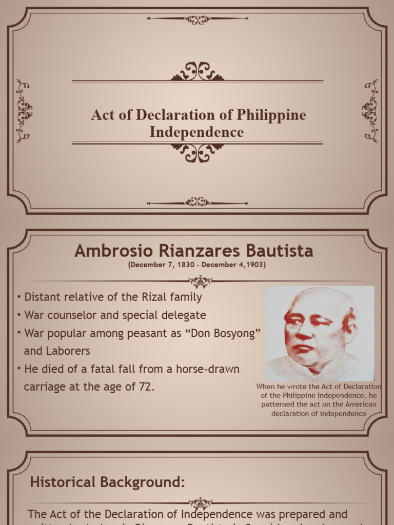 Act of Declaration of Philippine Independence | PDF | Spanish East ...