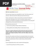 3.4.1 Journal - Write Your Journal Entry - Spelling (Journal)