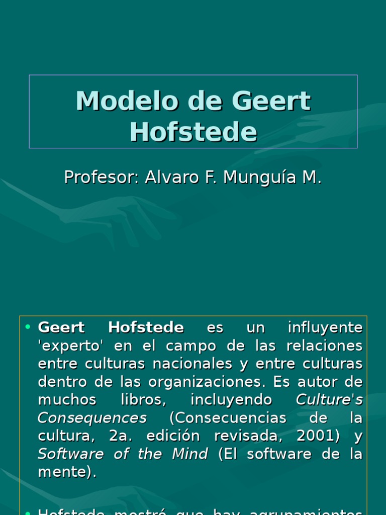 Modelo de Geert Hofstede | PDF | Masculinidad | Feminidad