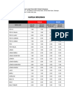 Harga Minuman Nasi Lemak Puteri Cafe