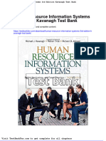 Dwnload Full Human Resource Information Systems 3rd Edition Kavanagh Test Bank PDF