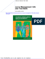 Dwnload Full Human Resource Management 12th Edition Dessler Test Bank PDF