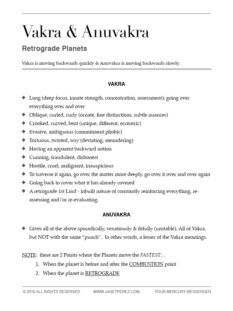 Vakra & Anuvakra | PDF | Science & Mathematics | Religion & Spirituality