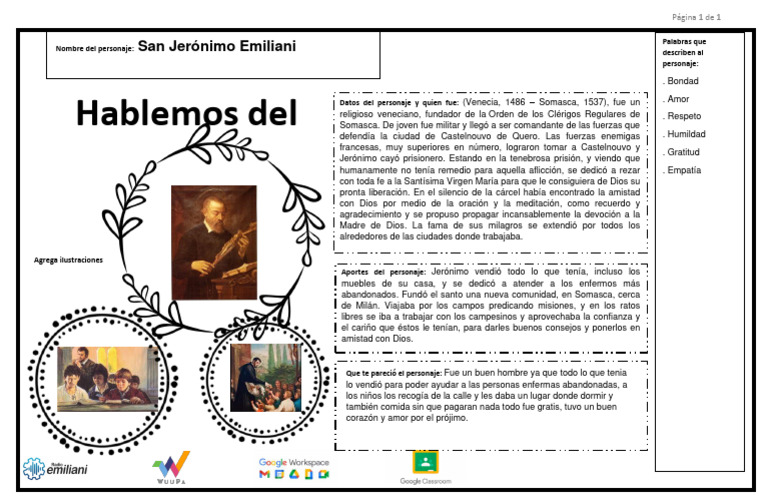 San Jerónimo Emiliani: Vida y Legado | PDF