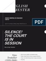 SILENCE THE COURT IS IN SESSION UG ENGLISH Spoorthi Cs