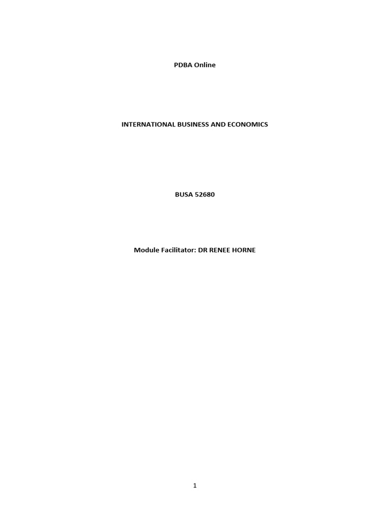 International Business & Economics Module | PDF | Exchange Rate | Economics