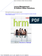 Dwnload full Human Resource Management Canadian 4th Edition Steen Solutions Manual pdf