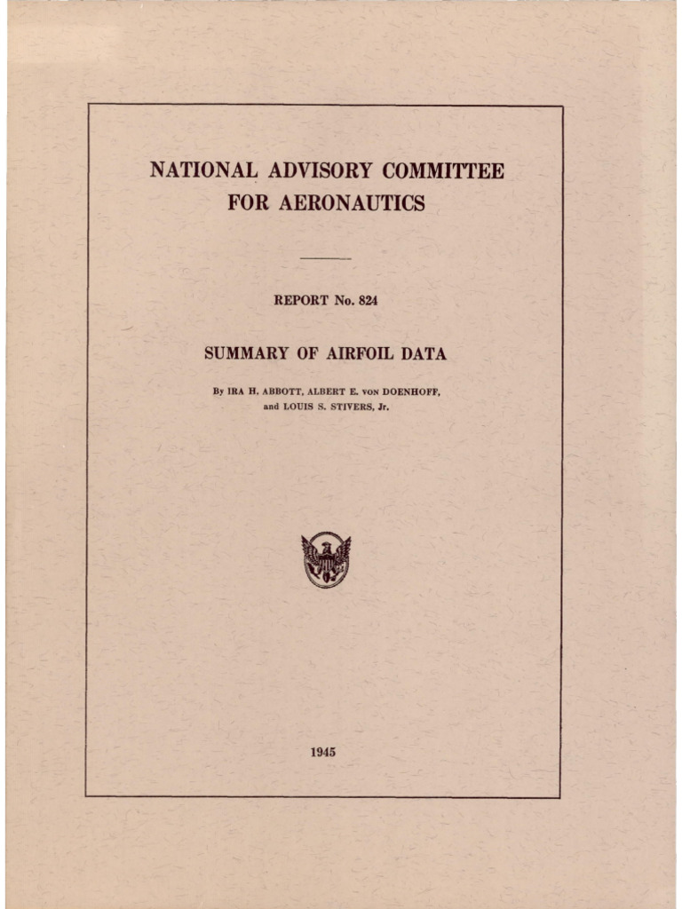 NACA-TR-824 | PDF | Airfoil | Boundary Layer