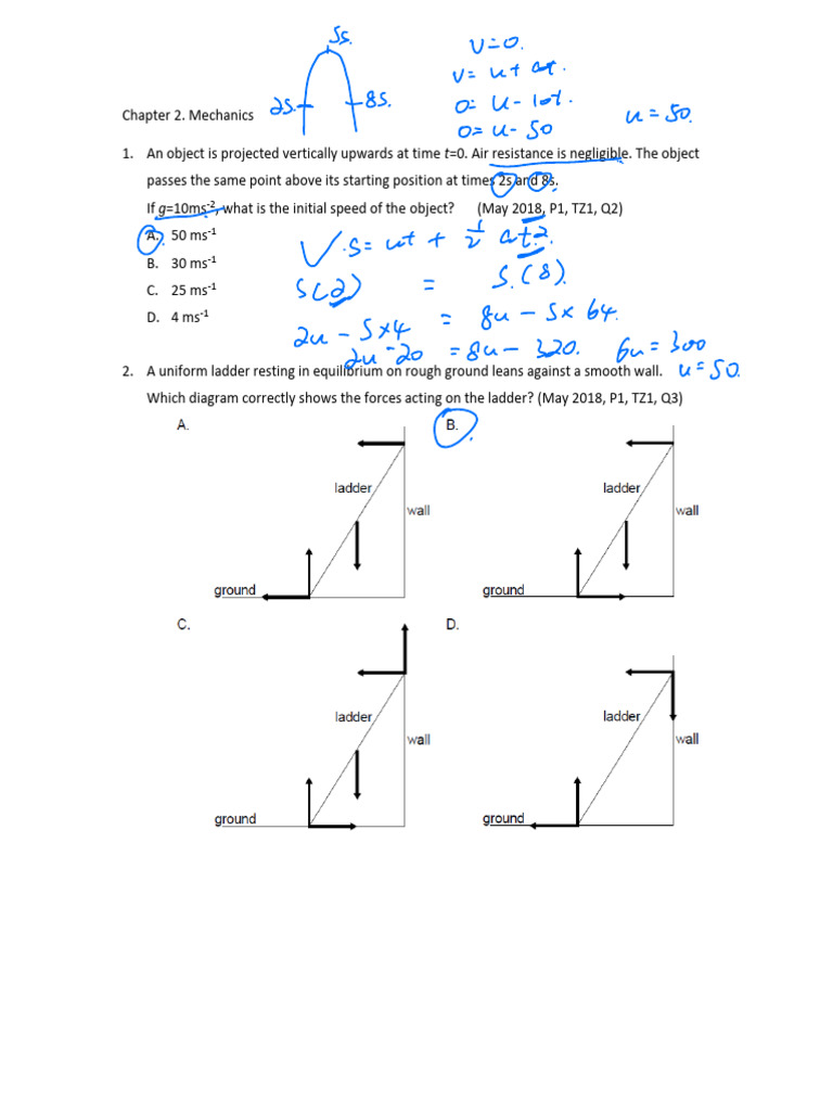 Mechanics Problems and Solutions | PDF | Force | Velocity