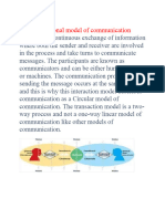 The Transactional Model of Communication