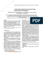 Optimization of The Educational Environment Using Information Technologies