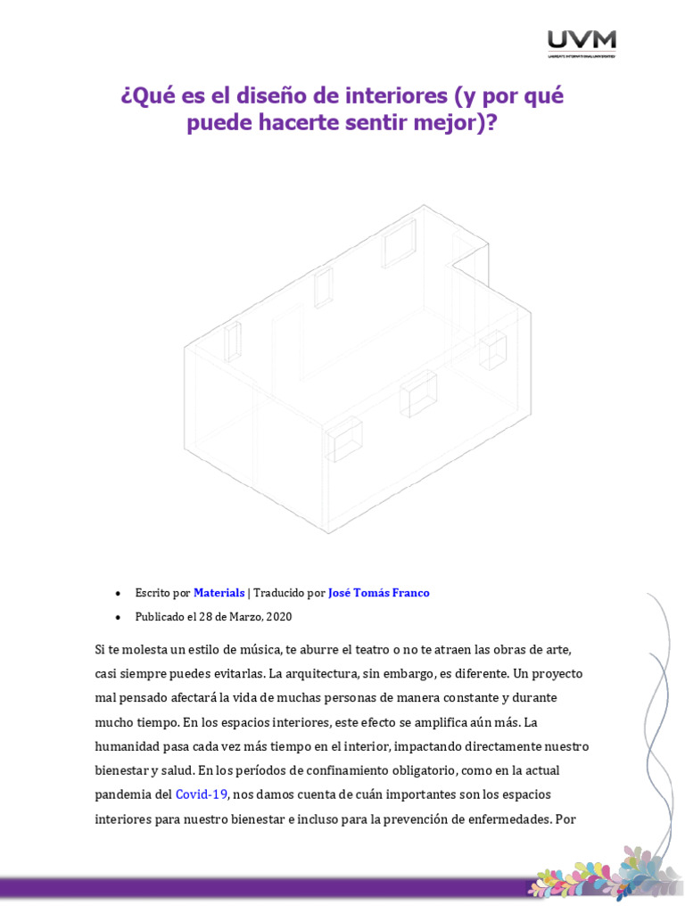 U1 - Qué Es El Diseño de Interiores y Por Qué Puede Hacerte Sentir ...