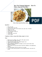 Contoh Procedure Text Tentang Makanan - How To Make A Special Fried Rice