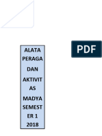 Alat Peraga Dan Aktivitas TIAR MADYA Semester 1 2018