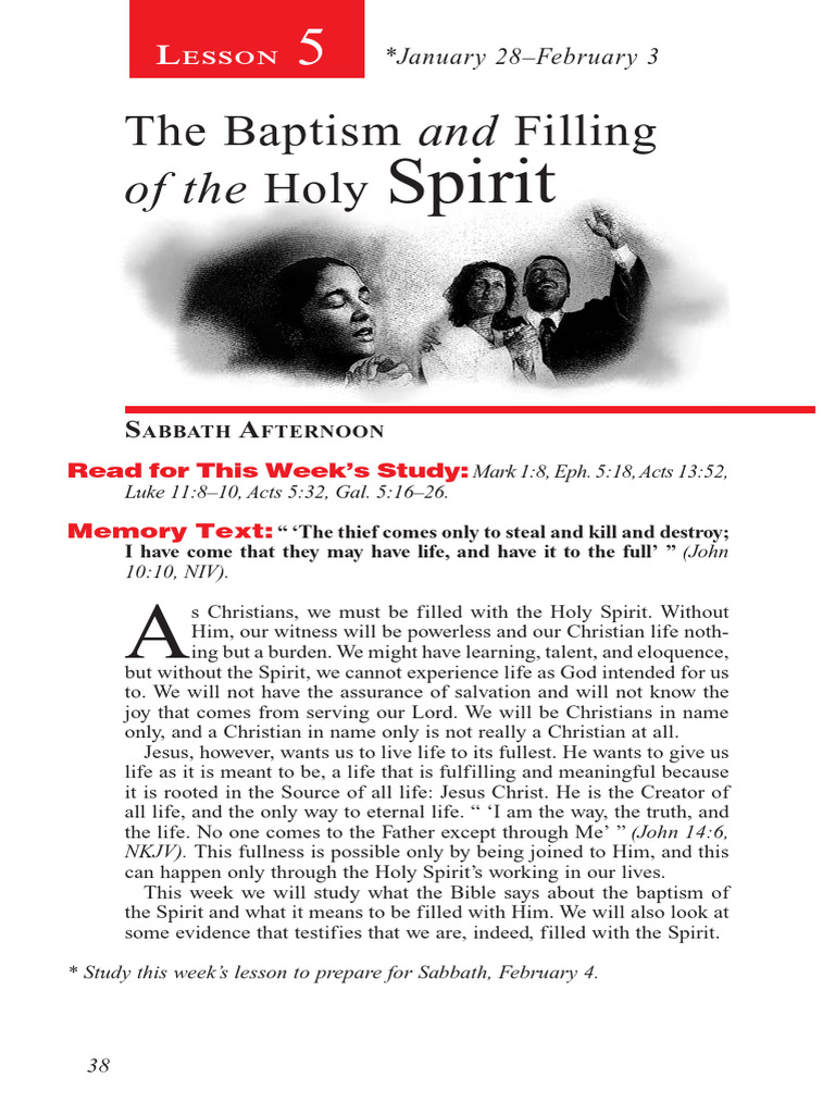 Eaq117 05 | PDF | Baptism | Baptism With The Holy Spirit