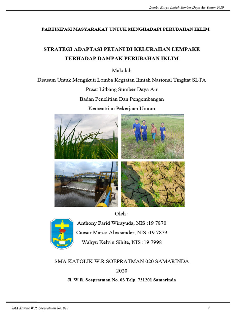 Strategi Adaptasi Petani Padi 2020 | PDF