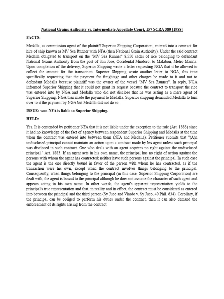 National grains authority vs pdf common law justice