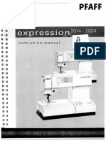 Pfaff Expression 2014 Sewing Machine Instruction Manual