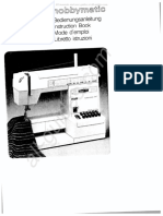 Pfaff Hobbymatic 947 Sewing Machine Instruction Manual