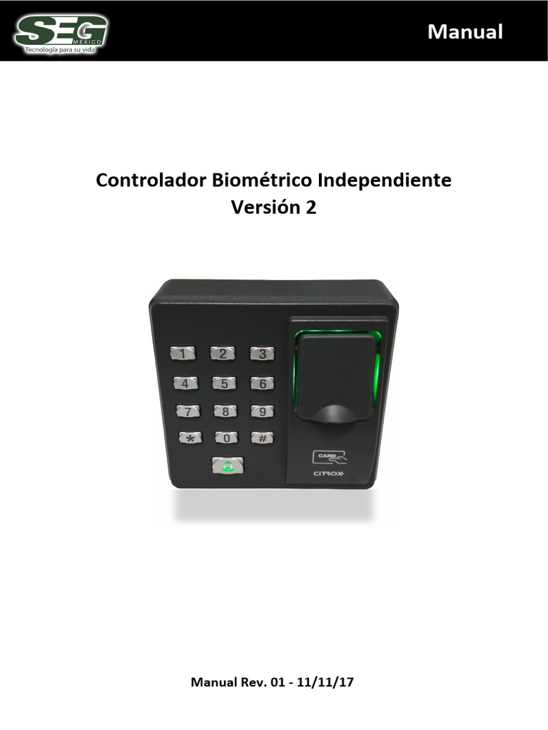 Manual Control de Acceso Biometrico | PDF