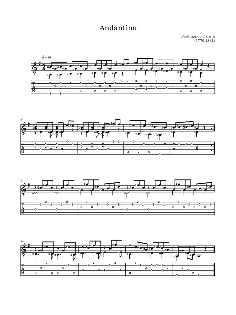 Andantino Carulli G Dur | PDF