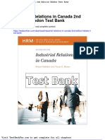 Dwnload Full Industrial Relations in Canada 2nd Edition Hebdon Test Bank PDF