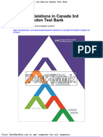 Dwnload Full Industrial Relations in Canada 3rd Edition Hebdon Test Bank PDF