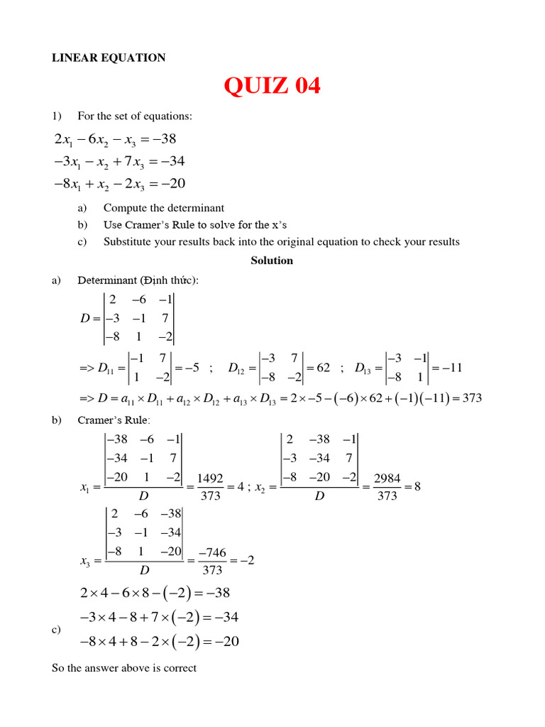 Quiz 04 - Questions & Solutions | PDF | Computational Science ...