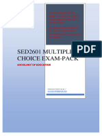 Sed2601 Multiple Choice Exam-Pack