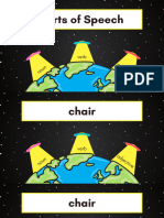 Parts of Speech Nouns, Verbs, Adjectives, Space Presentation