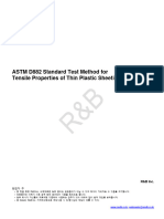 ASTM D882 Tensile Properties of Thin Plastic Sheeting 한글