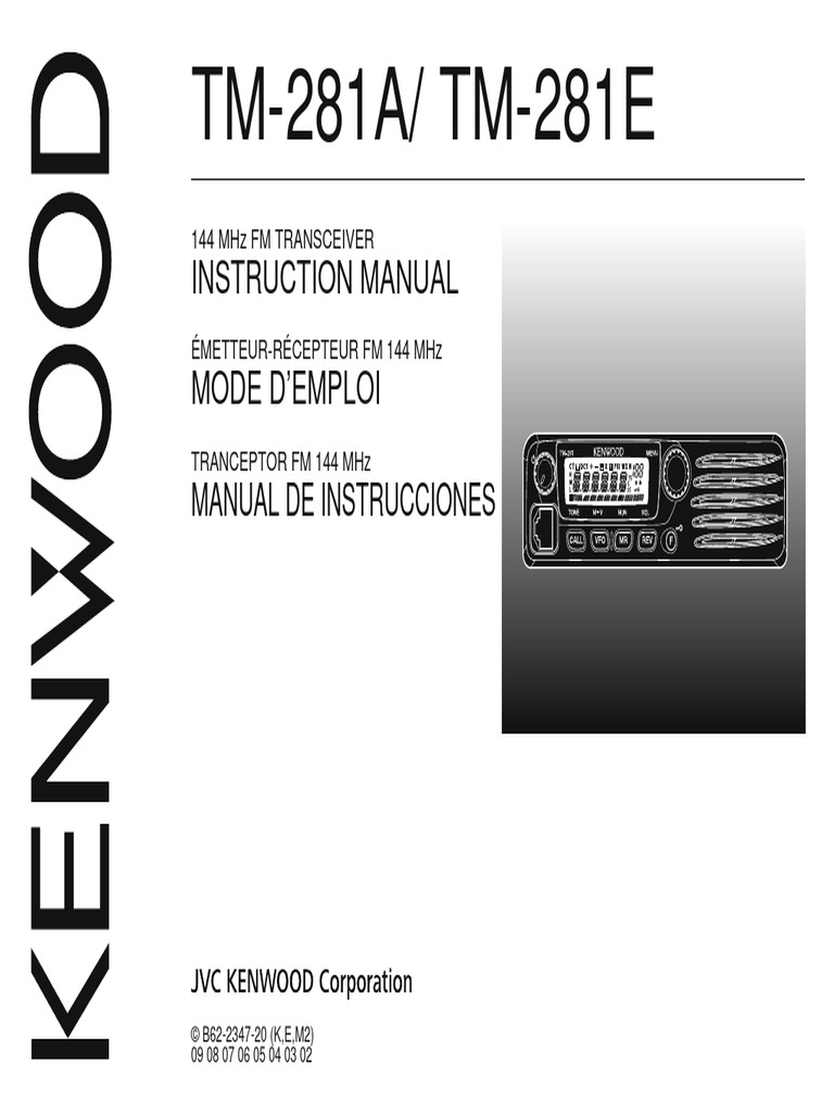 TM281A E Instruction Manual V2 B62234720 PDF Electrical