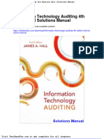 Dwnload Full Information Technology Auditing 4th Edition Hall Solutions Manual PDF