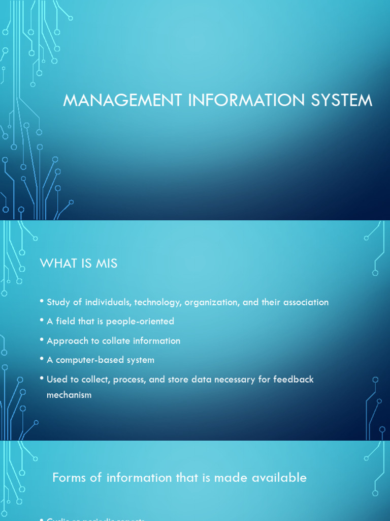 Overview of Management Information Systems | PDF | Travel Agency ...