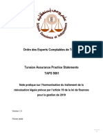 Note Pratique Sur Lharmonisation Du Traitement La Réévaluation Légale Prévue Par Larticle 19 de La LF2019