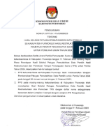 1676087383pengumuman Hasil Seleksi Pantarlih Hasil Restrukturisasi Dan Pemetaan Tps - 11 Februari 2023