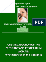 Crisis Evaluation of The Perinatal Woman PPT. Ouellette MD