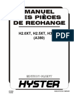 Hyster Forklift A380 H2.0XT H2.5XT H3.0XT Parts Manual 11.2022 4150966 FR