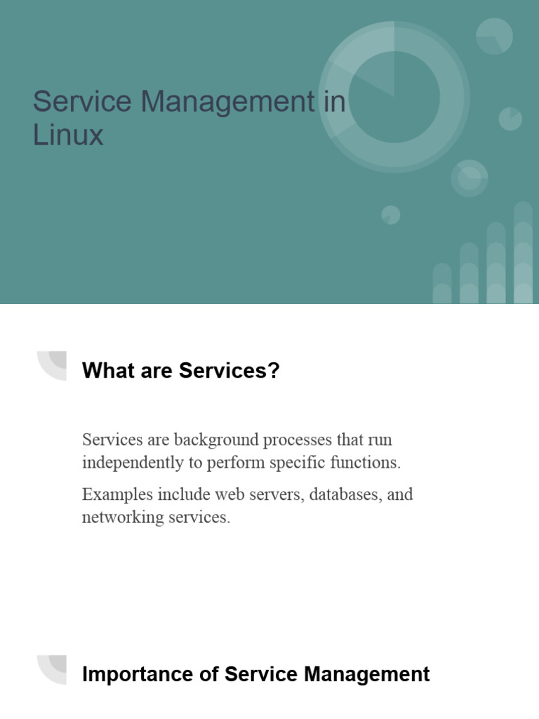Service Management in Linux | PDF | Computer Science | System Software